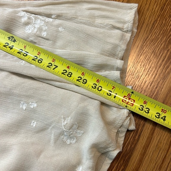 Free People Almond Jasmine Embroidered Kimono Faux Wrap Fit & Flare Dress Size 2 - Picture 11 of 11